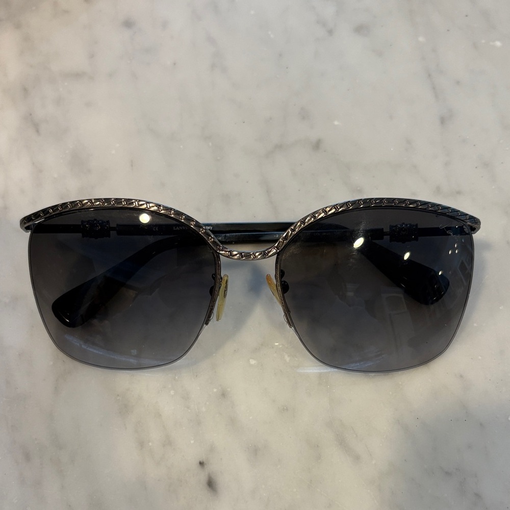 Lanvin Black Sunglasses with Gold Trim